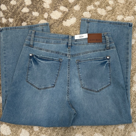 Judy Blue Oakley high rise wide leg cooling double waistband crop jeans 13/31 - Picture 4 of 4